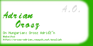 adrian orosz business card